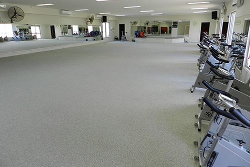 Jazz rubber flooring on Pilates Studio