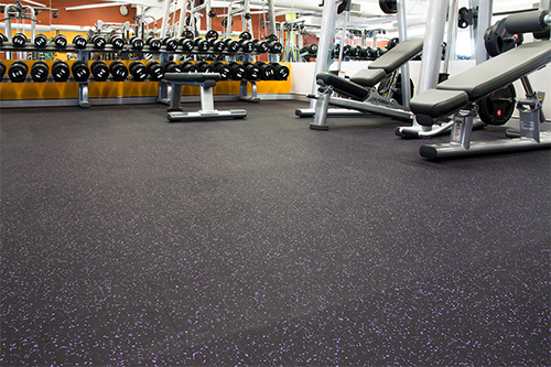 Rubber Floor in Any-Time Fitness Gym